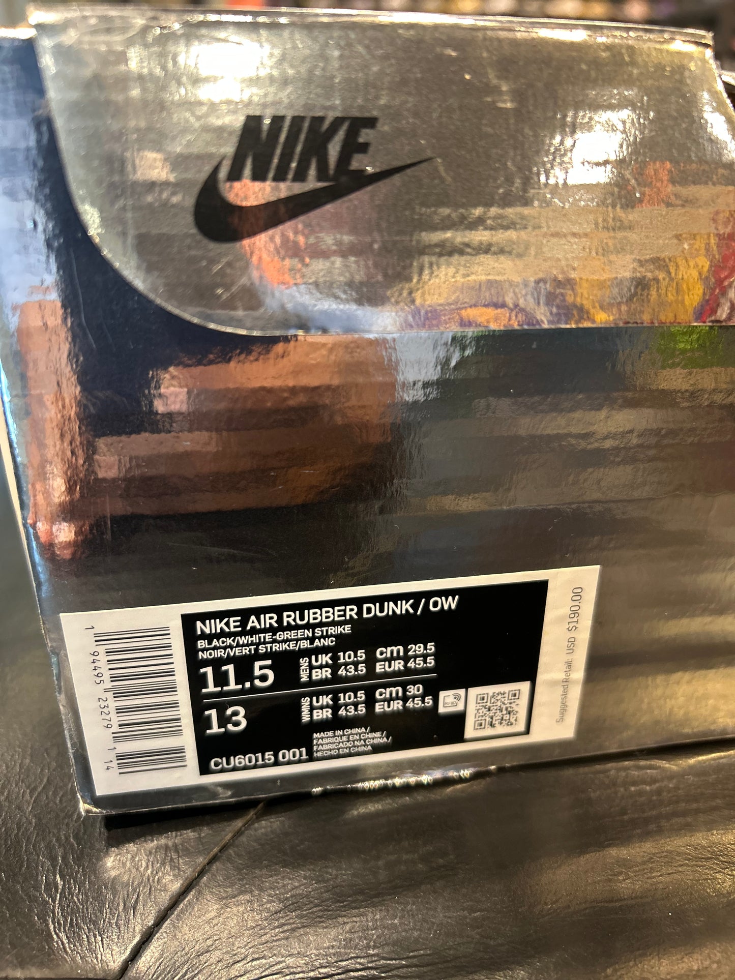 Nike Off White Rubber Dunk Size 11.5 Men Shoes