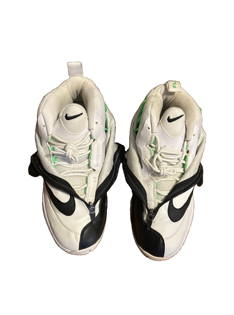 Nike Zoom Flight The Glove White Black Gary Payton 616773-100 Size 9.5 Great Used No Box