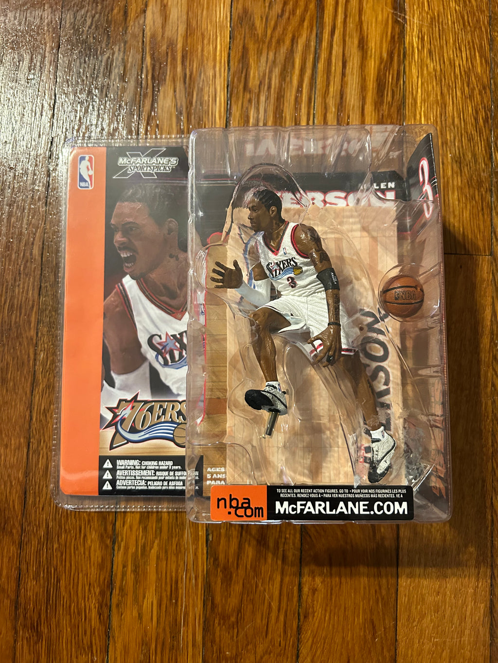 McFarlane NBA Series 6 Allen Iverson 76ers White Jersey Variant Figure Sealed