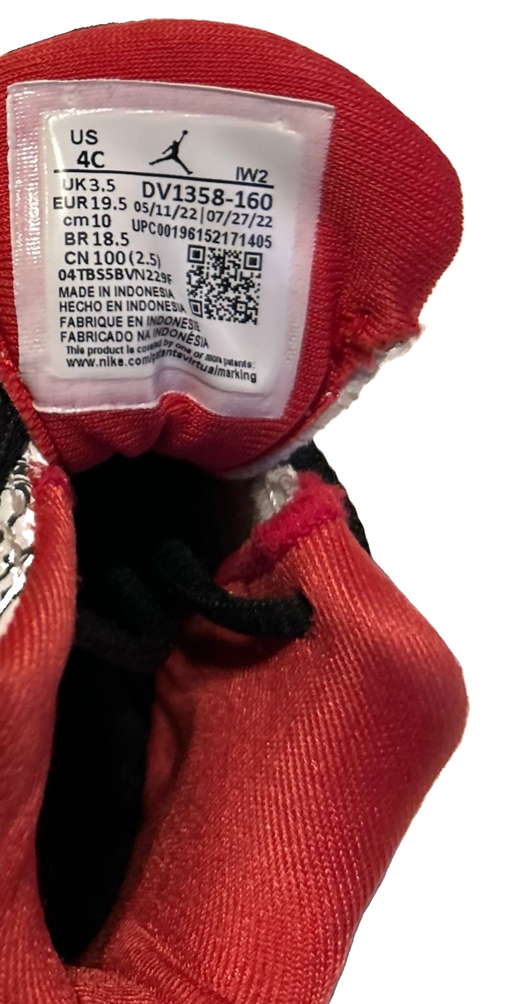 Jordan Dub Zero TD 4C DV1358-160 White Red Black Toddler Baby NEW No Box