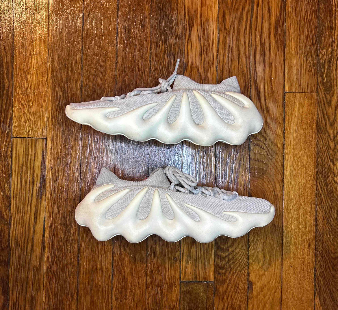 Adidas Yeezy 450 Cloud White H68038 Mens Size 9.5 Sock Knit EVA Foam Kanye West - Lightly Worn