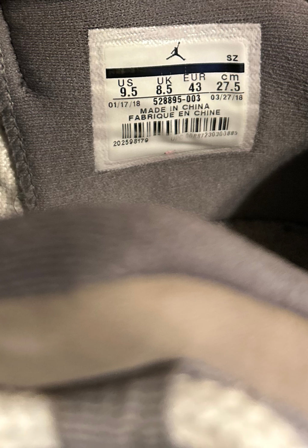 Air Jordan 11 Low Cool Grey 528895-003 Mens 9.5 Medium Grey White 2018