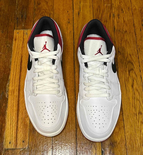 Air Jordan 1 Low White University Red Size 9.5 Men Shoes