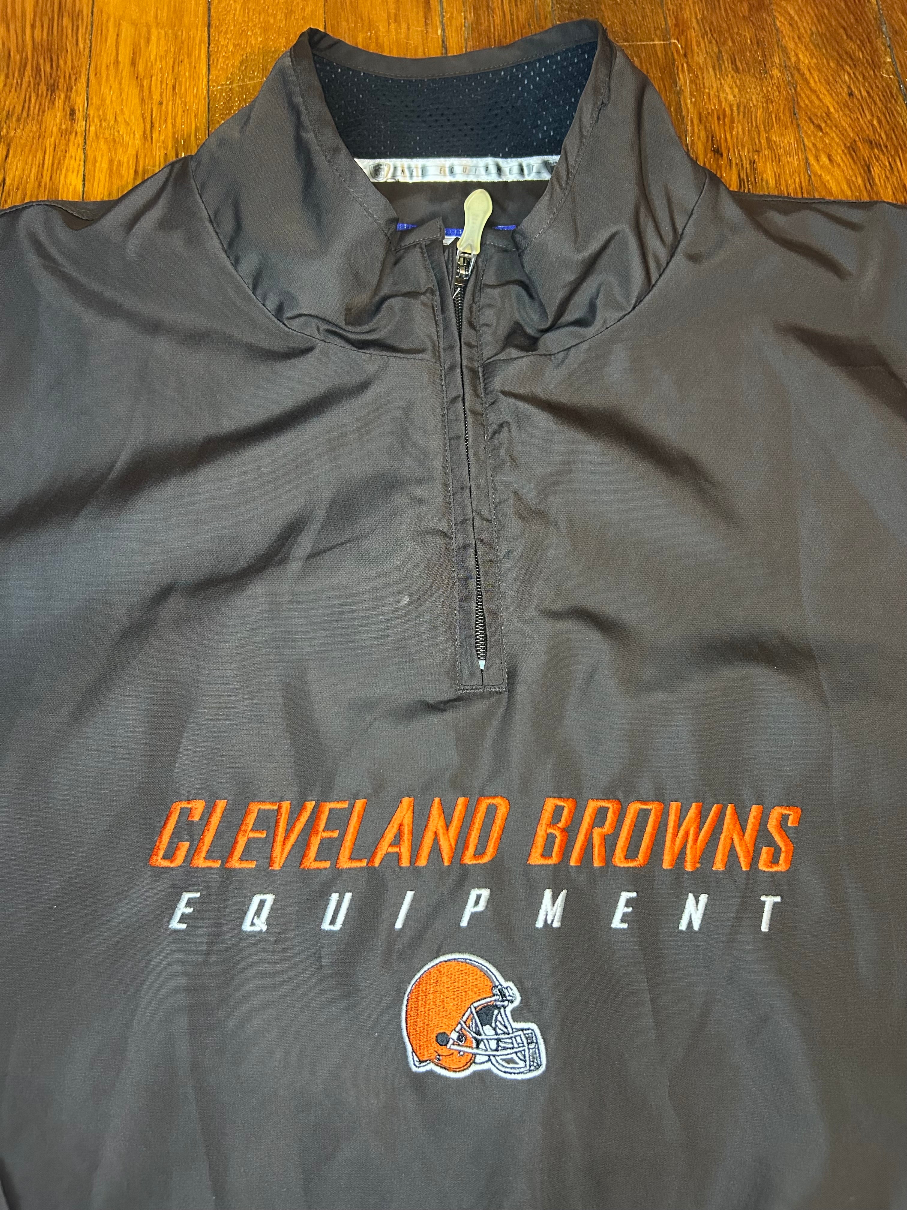 NFL Cleveland Browns Reebok Quarter Zip Pullover Vintage Jacket