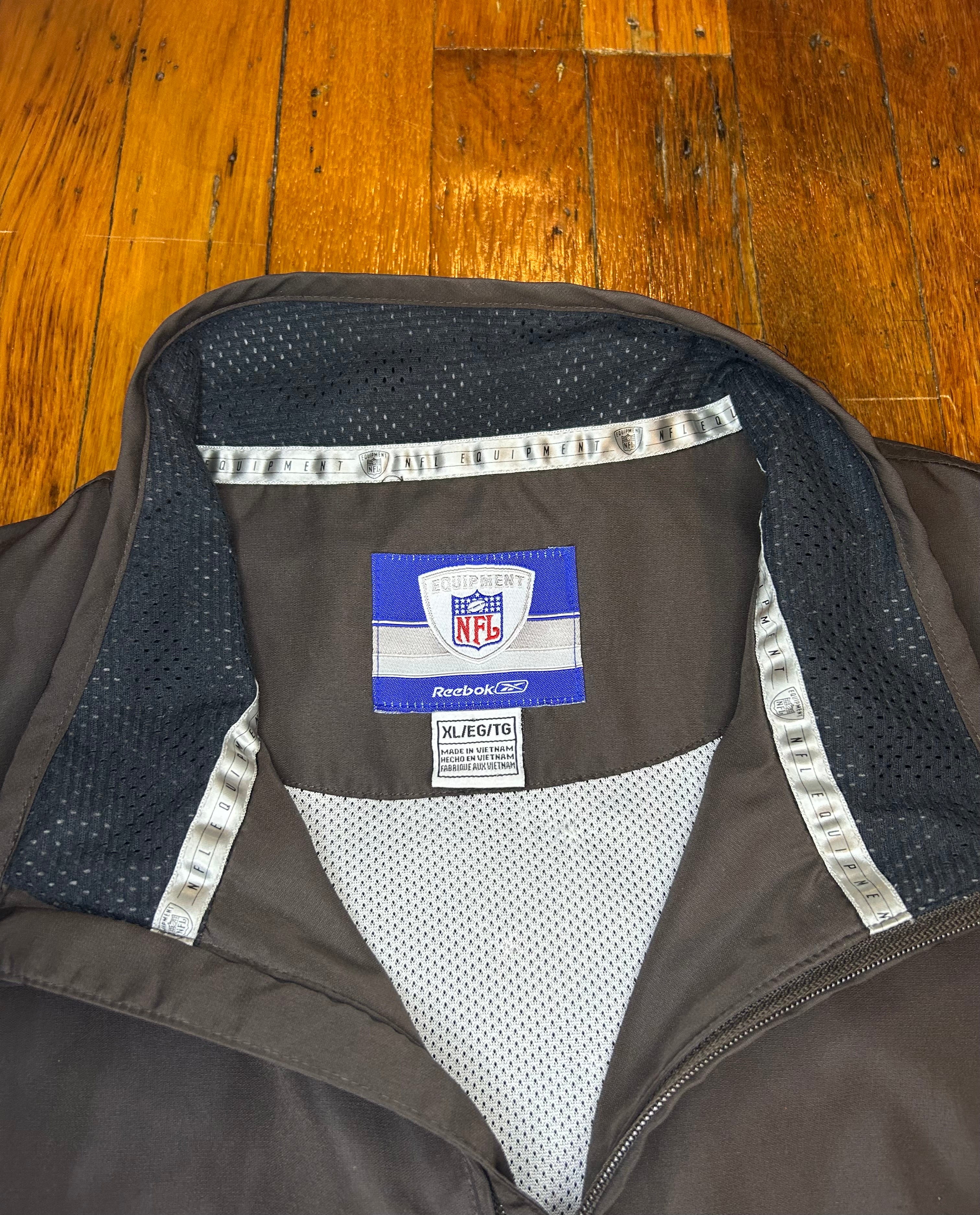 NFL Cleveland Browns Reebok Quarter Zip Pullover Vintage Jacket