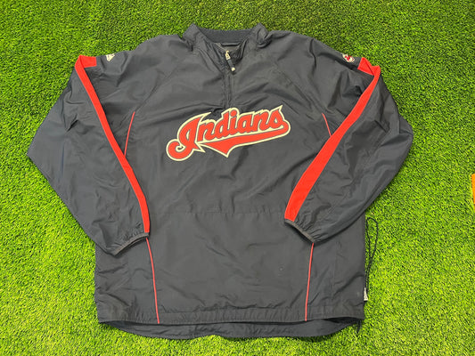 Majestic Cleveland Indians Windbreaker Size 2XL