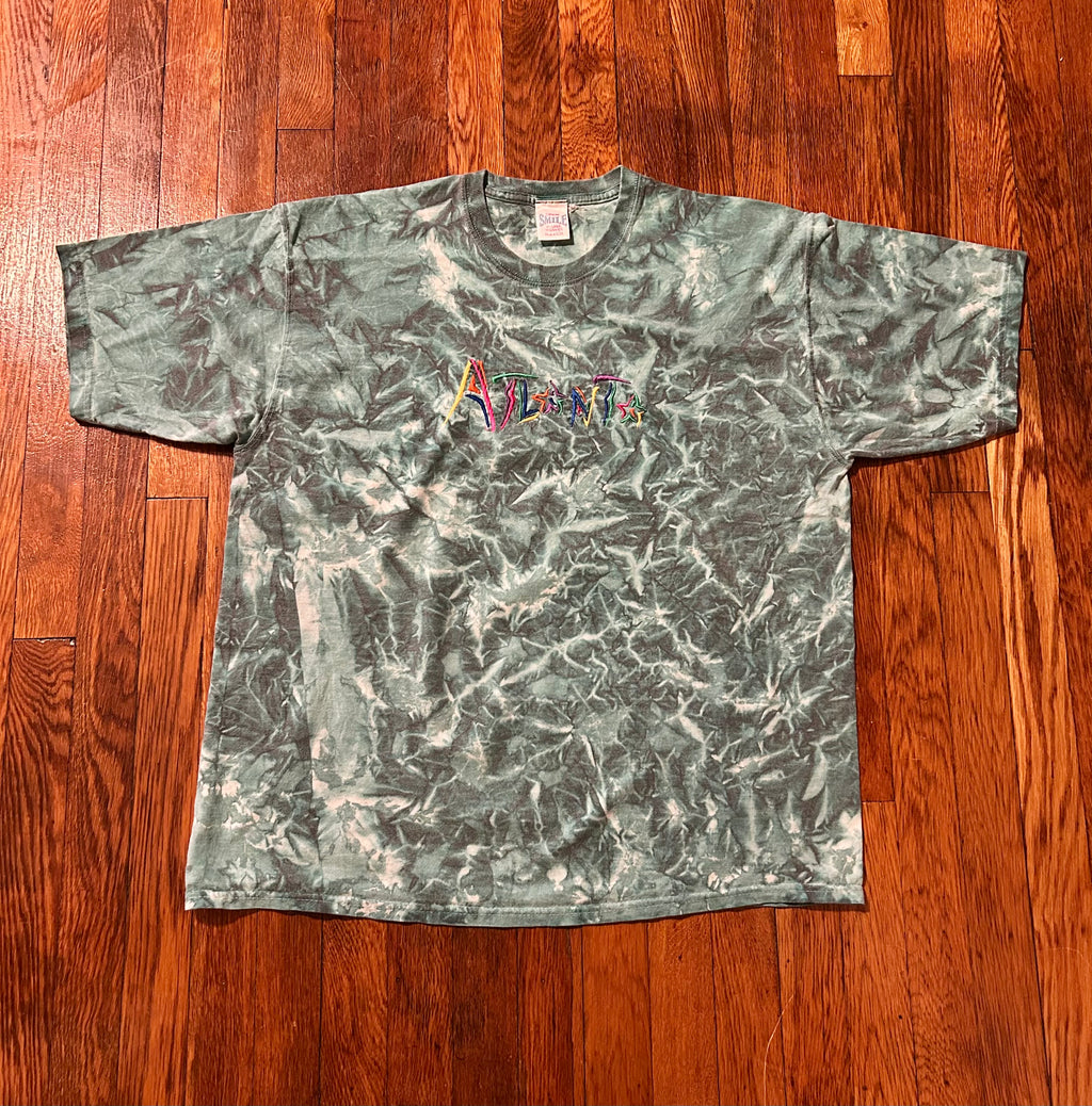 Atlanta Tye Dye Souvenir Embroidered 1990s Vintage Carolina Smile T Shirt Size XL