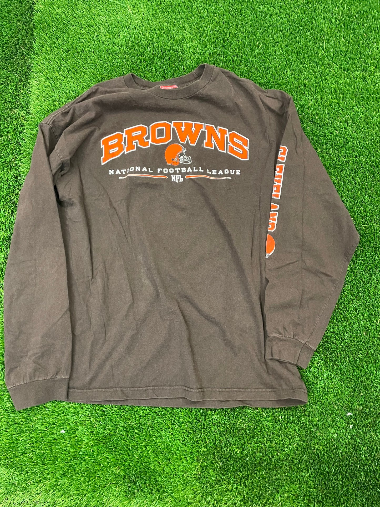 Vintage Cleveland Browns Long Sleeve Shirt Big Browns size Large