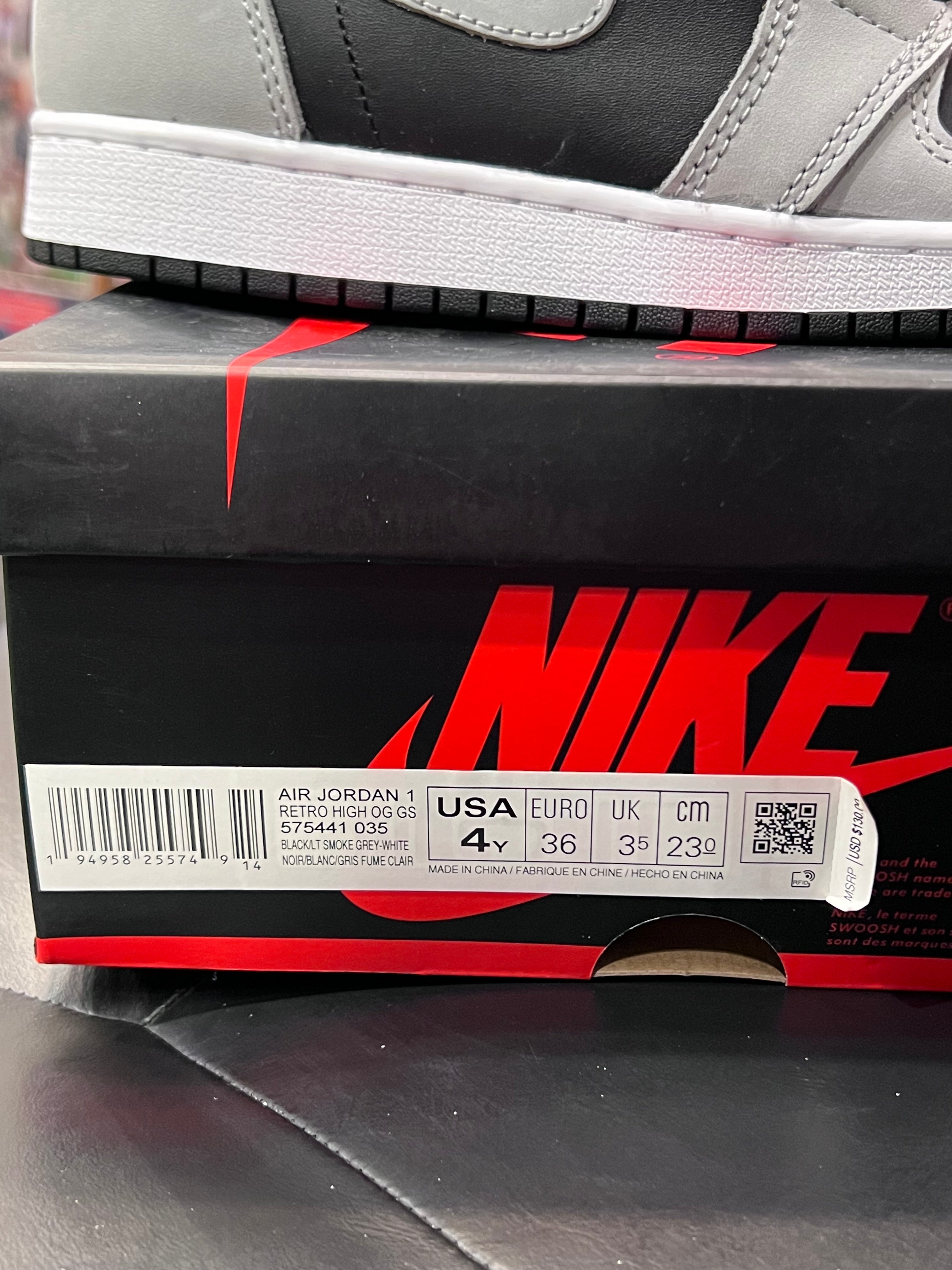 Gradeschool Air Jordan 1 Shadow 2.0 Size 4y