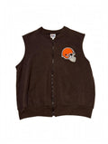 Cleveland Browns Vest L Vintage 90s Majestic Athletic Brown Orange Helmet