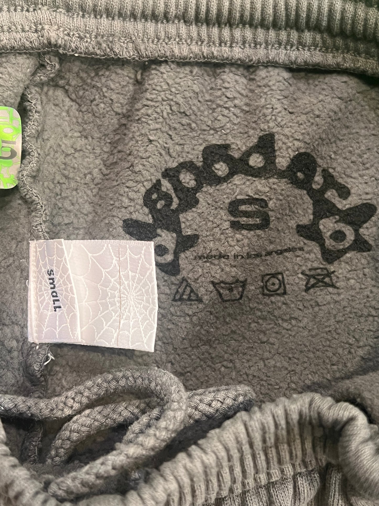Men’s Sp5der Sweatpants Grey/Green Brand New
