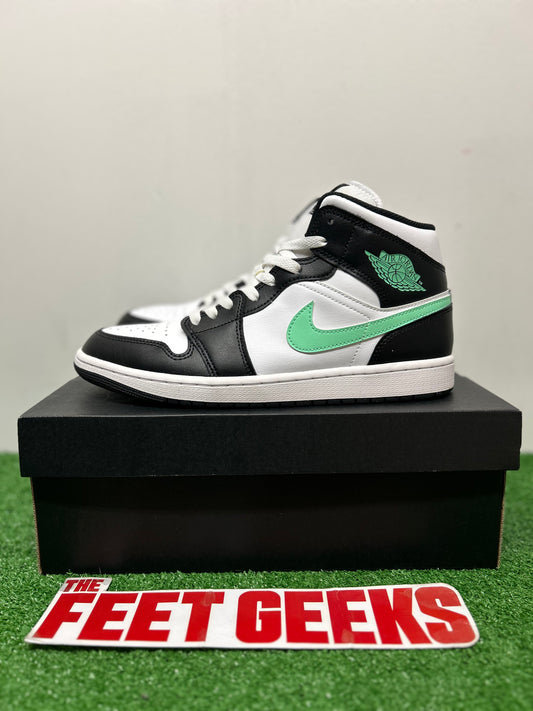 Air Jordan 1 Mid Green Glow Size 10.5 Men Shoes
