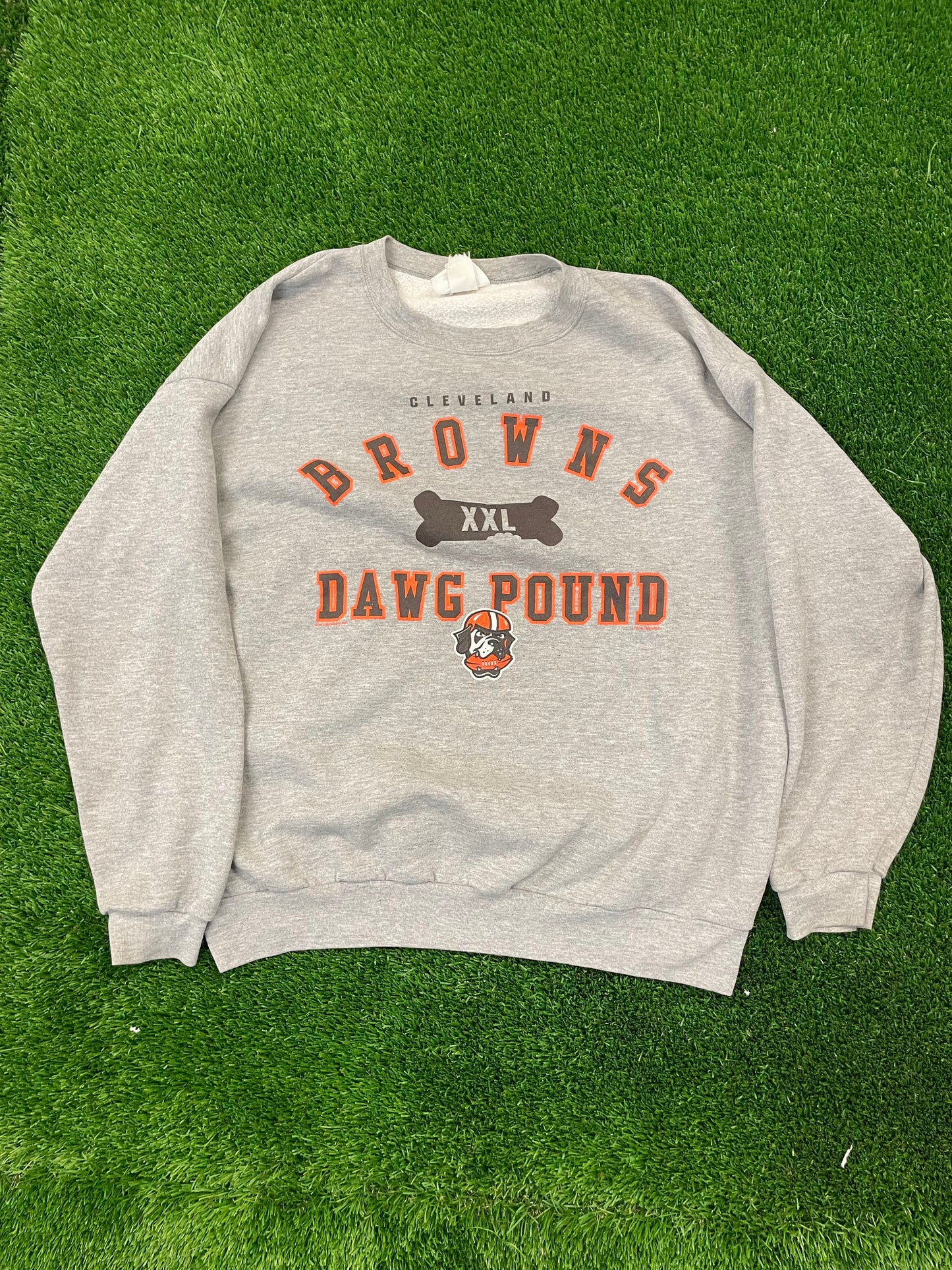 Vintage Cleveland Browns Dawg Pound Grey Crew XL $40