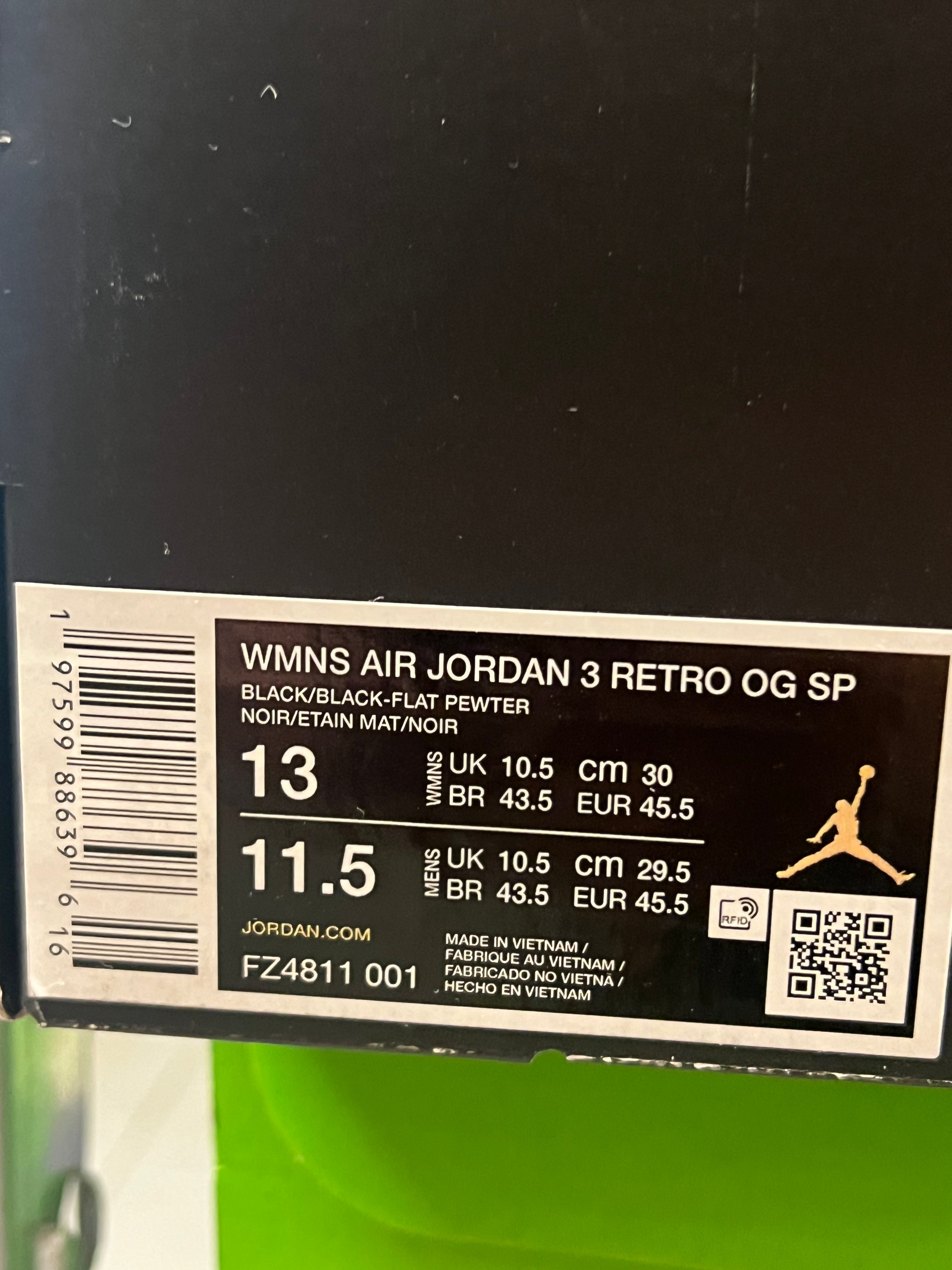 Women’s Air Jordan 3 A Ma Maniere Shoes Brand New