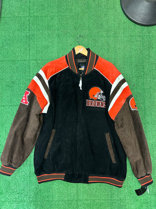 Vintage Cleveland Browns Suede Coat XXL