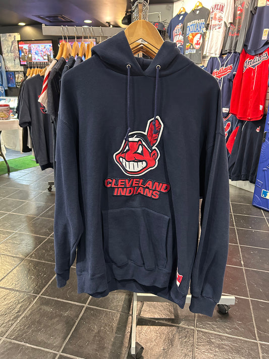 Vintage Cleveland Indians Nutmeg Hoodie Size Large