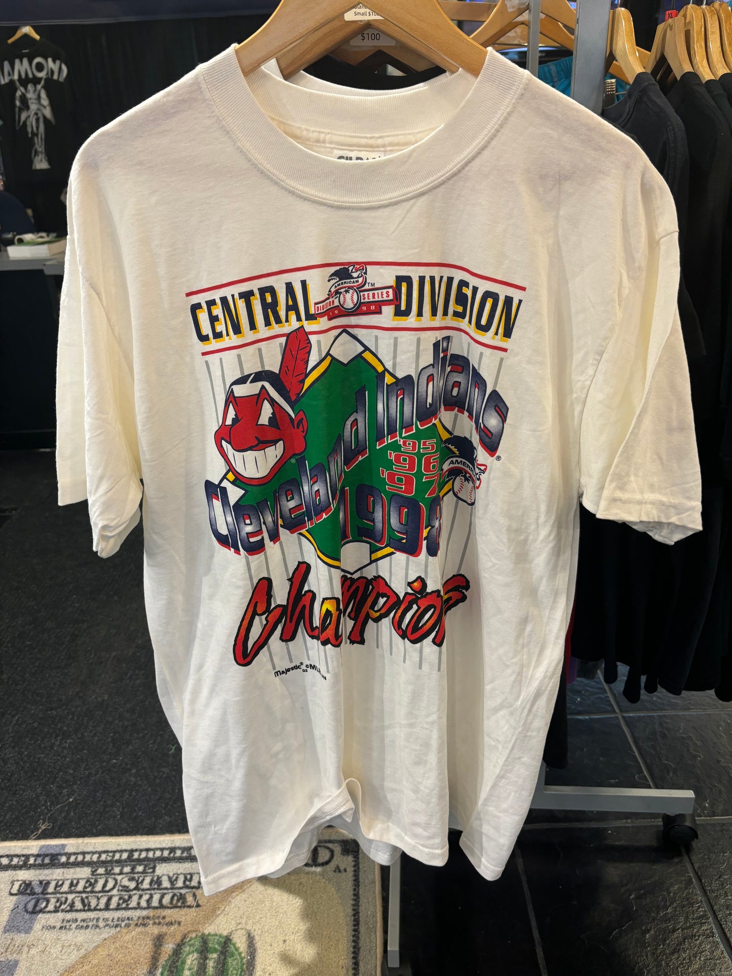 Vintage Cleveland Indians Shirt 98 Central Large $40