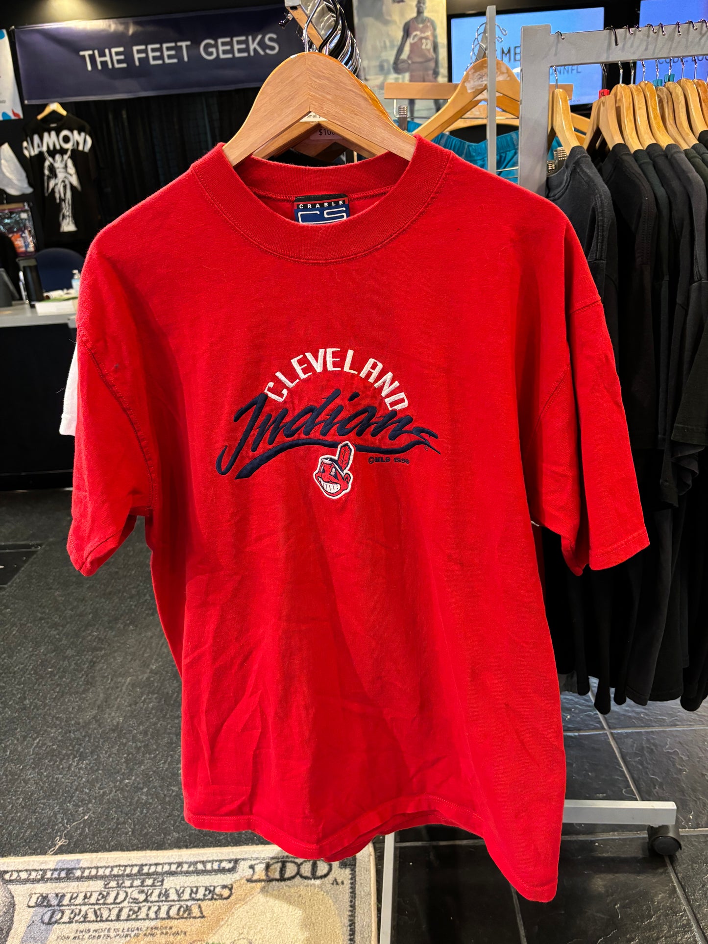 Vintage Cleveland Indians Red CS Large $40