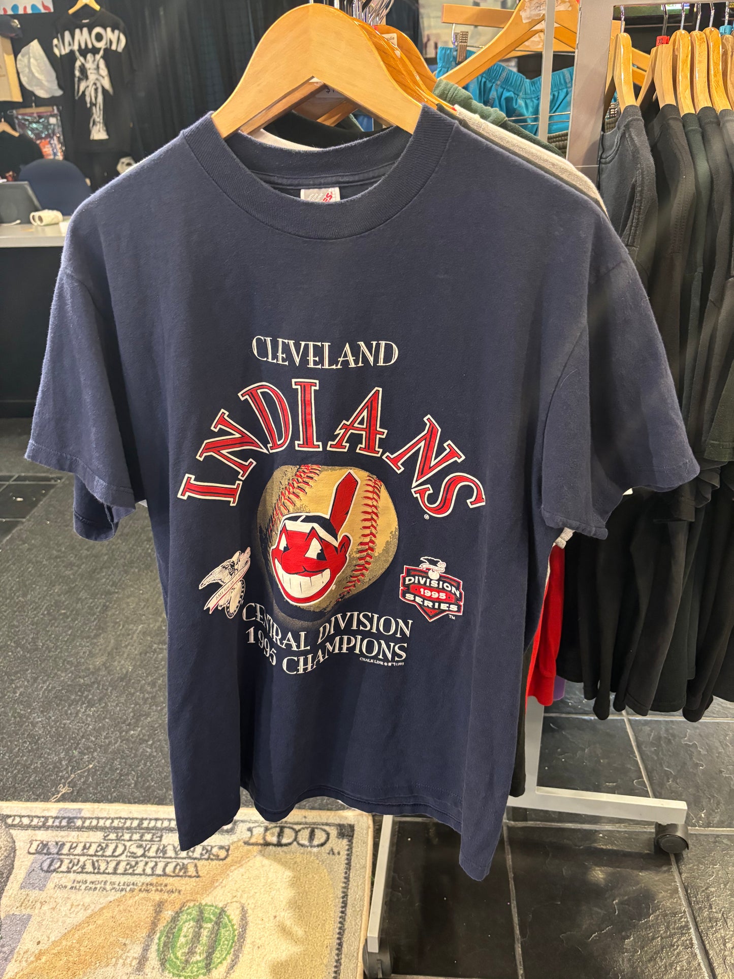 Vintage Cleveland Indians Shirt Blue Central Division Large $50