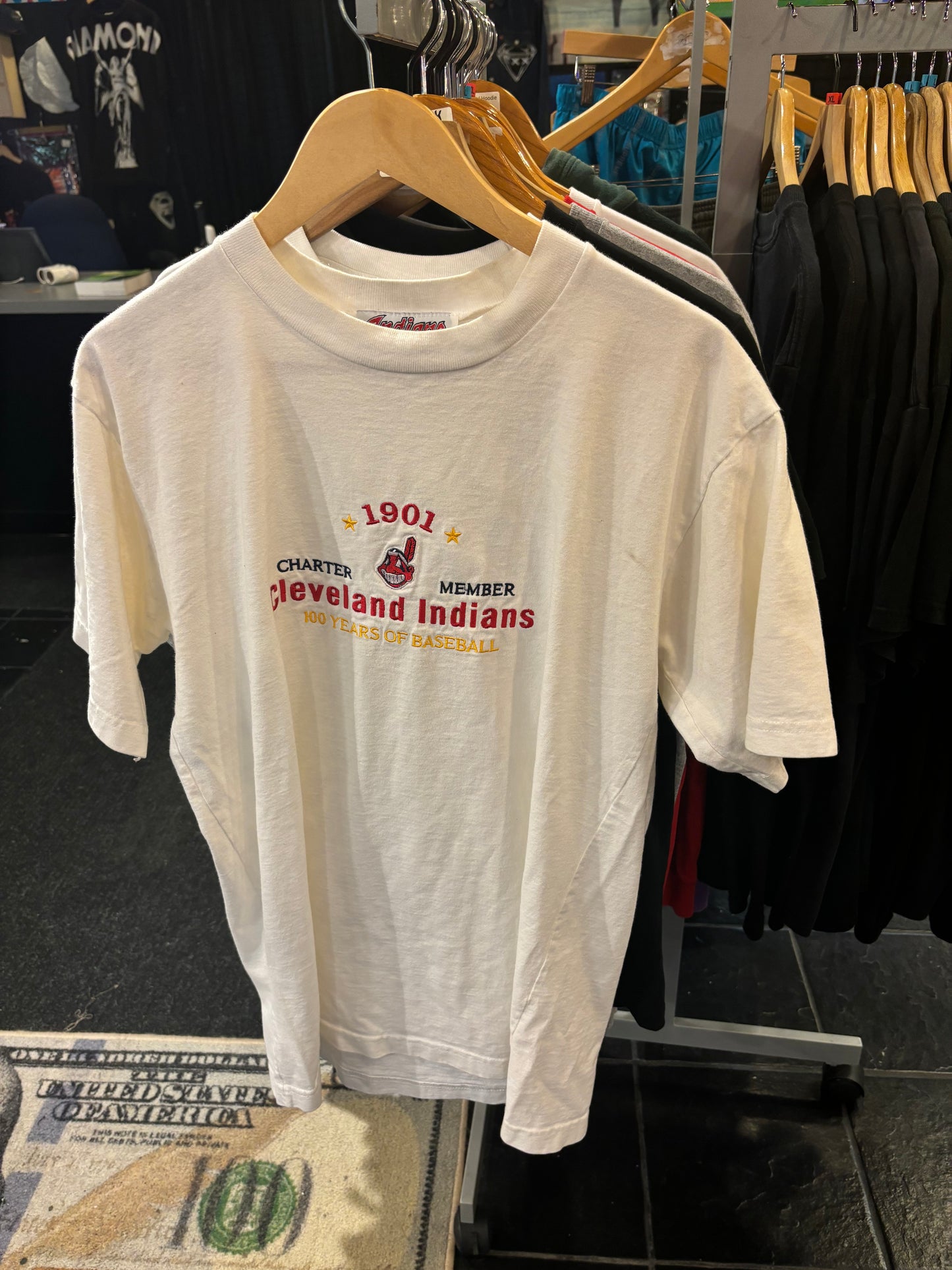 Vintage Cleveland Indians Shirt White Charter Member $30