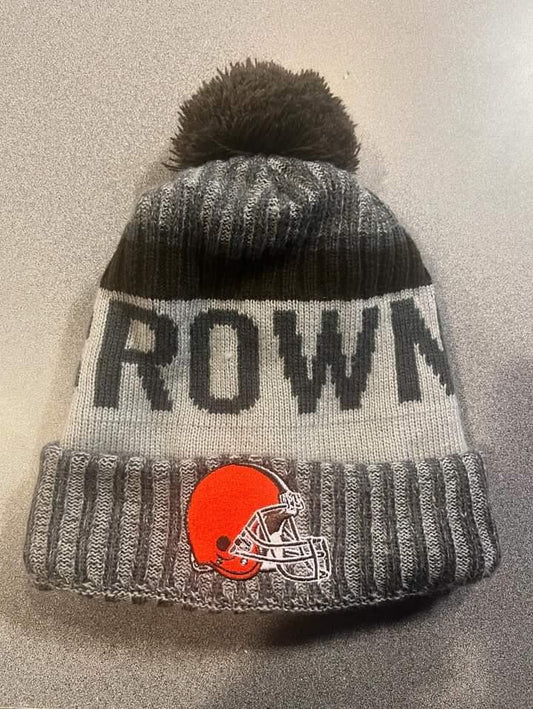 Vintage Cleveland Browns New Era Grey Knit Hat