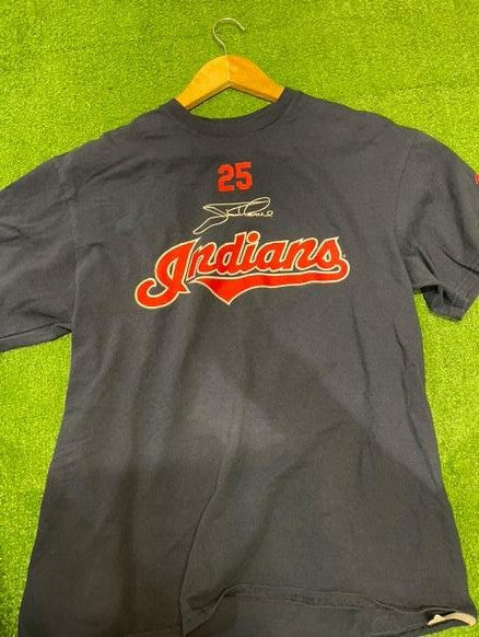 Vintage Cleveland Indians Jim Thome 25 Hall of Fame T Shirt Size Large