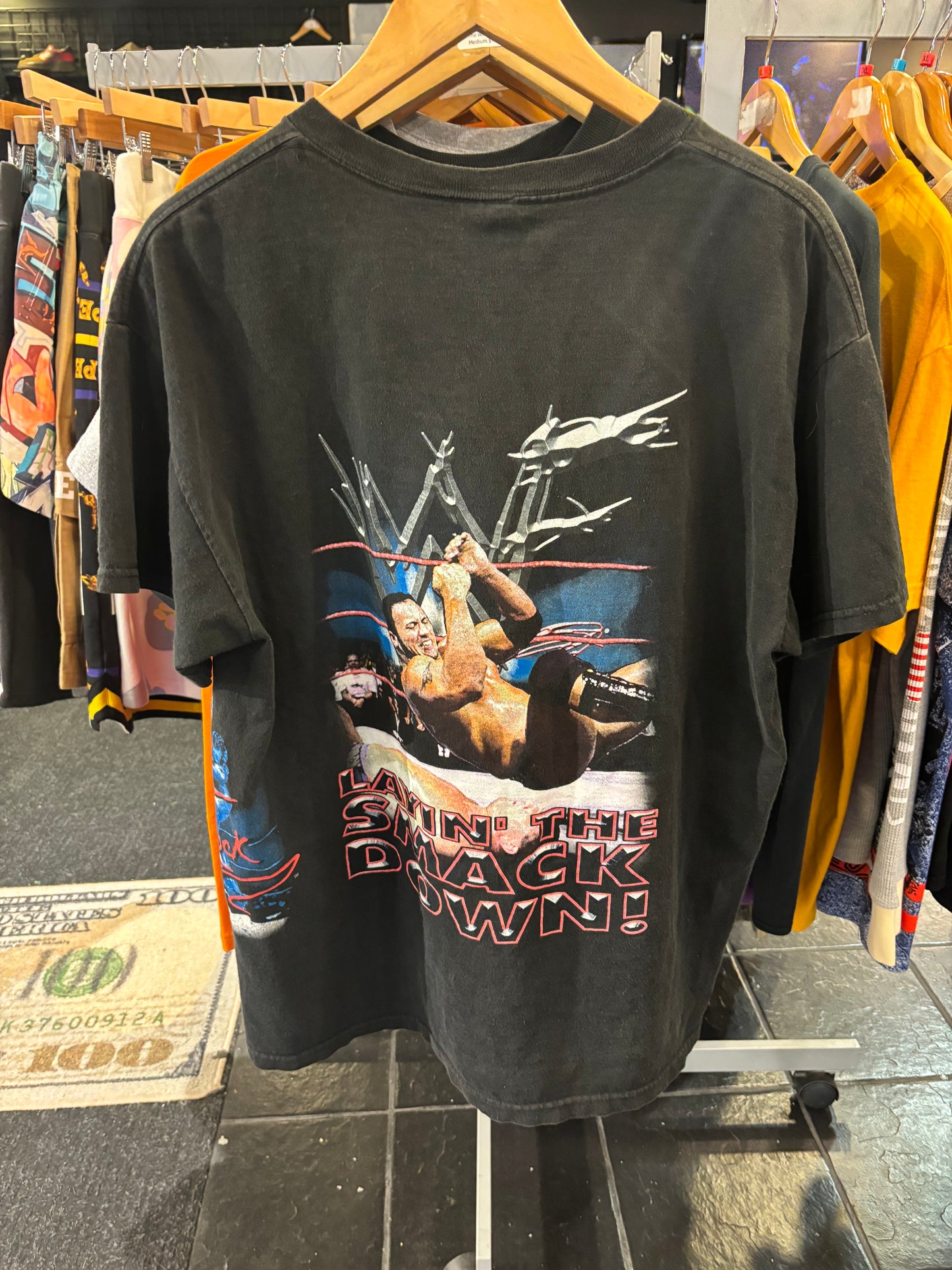Vintage WWF Rock AOP Shirt Large