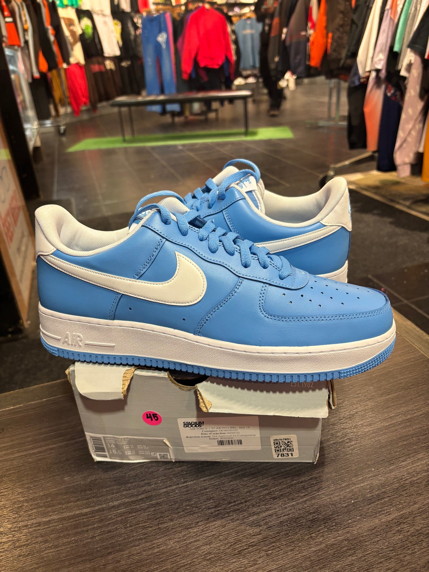 Nike Air Force 1 University Blue Size 14 Mens Shoes $140