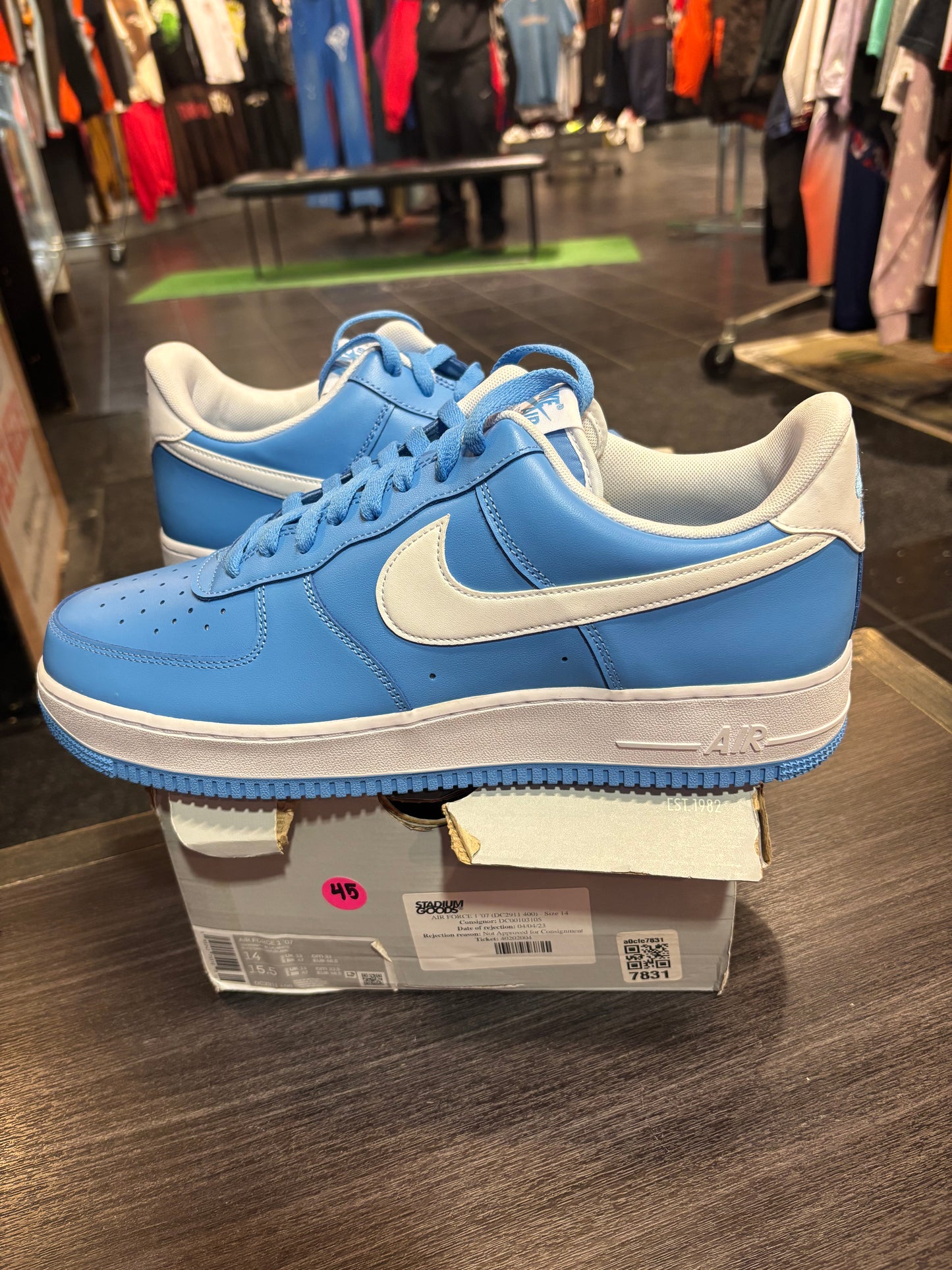 Nike Air Force 1 University Blue Size 14 Mens Shoes $140