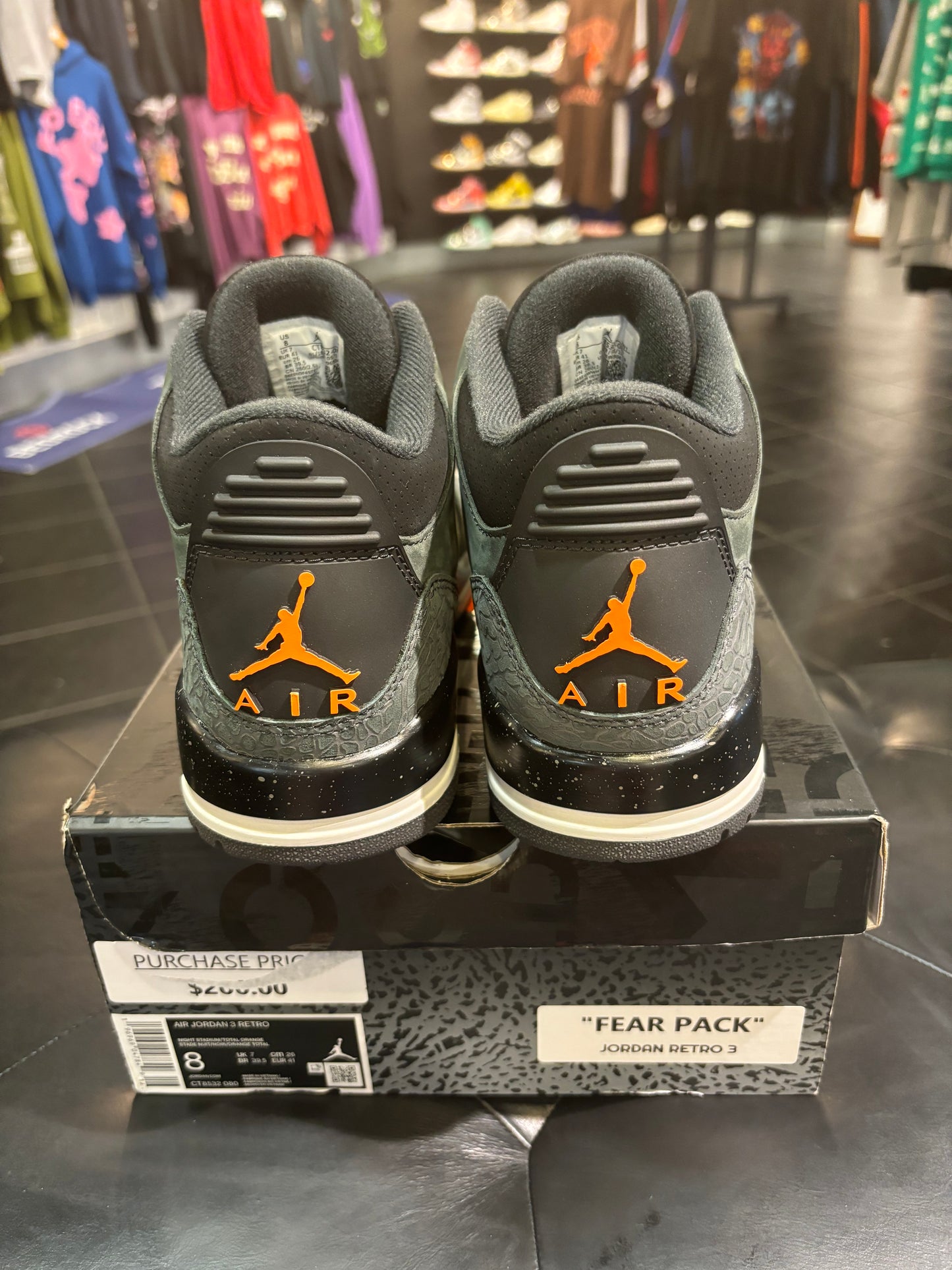 Men’s Air Jordan 3 Fear Size 8 Shoes $175 Brand New