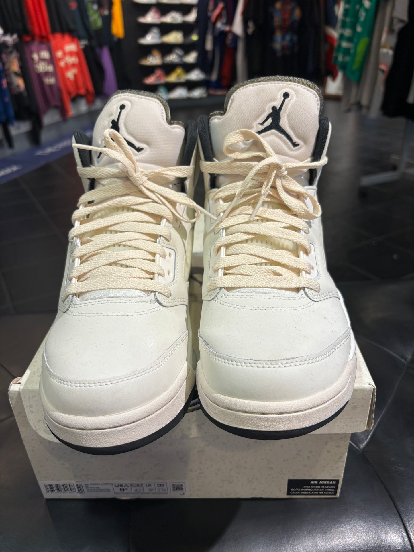 Men’s Air Jordan 5 Sail Size 9.5 Pre-Owned Shoes $125