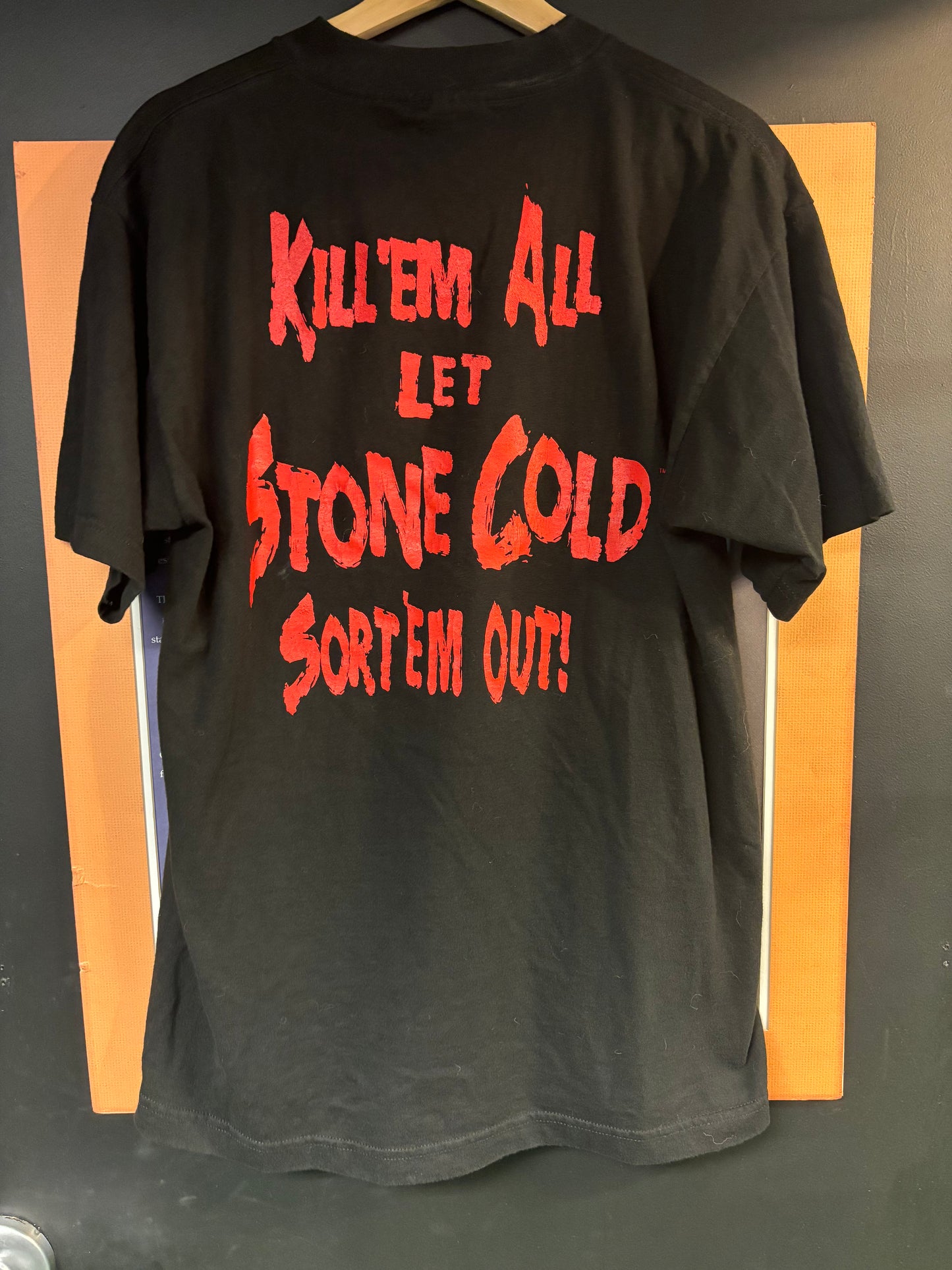 Vintage Stone Cold WWF Kill Em All Large 1998 ( 21.5 By 30 )