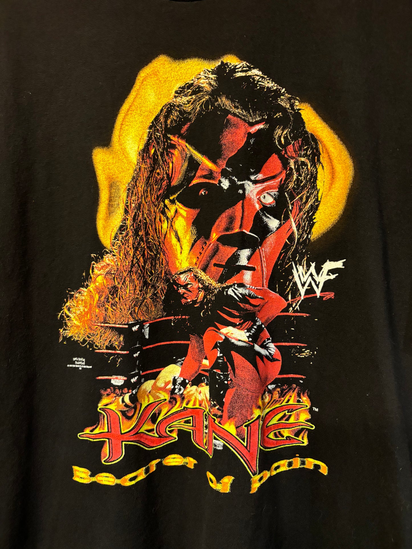 Vintage Kane WWF Bearer Of Pain Large Dated 1998 ( 21.5 By 30 ) $250