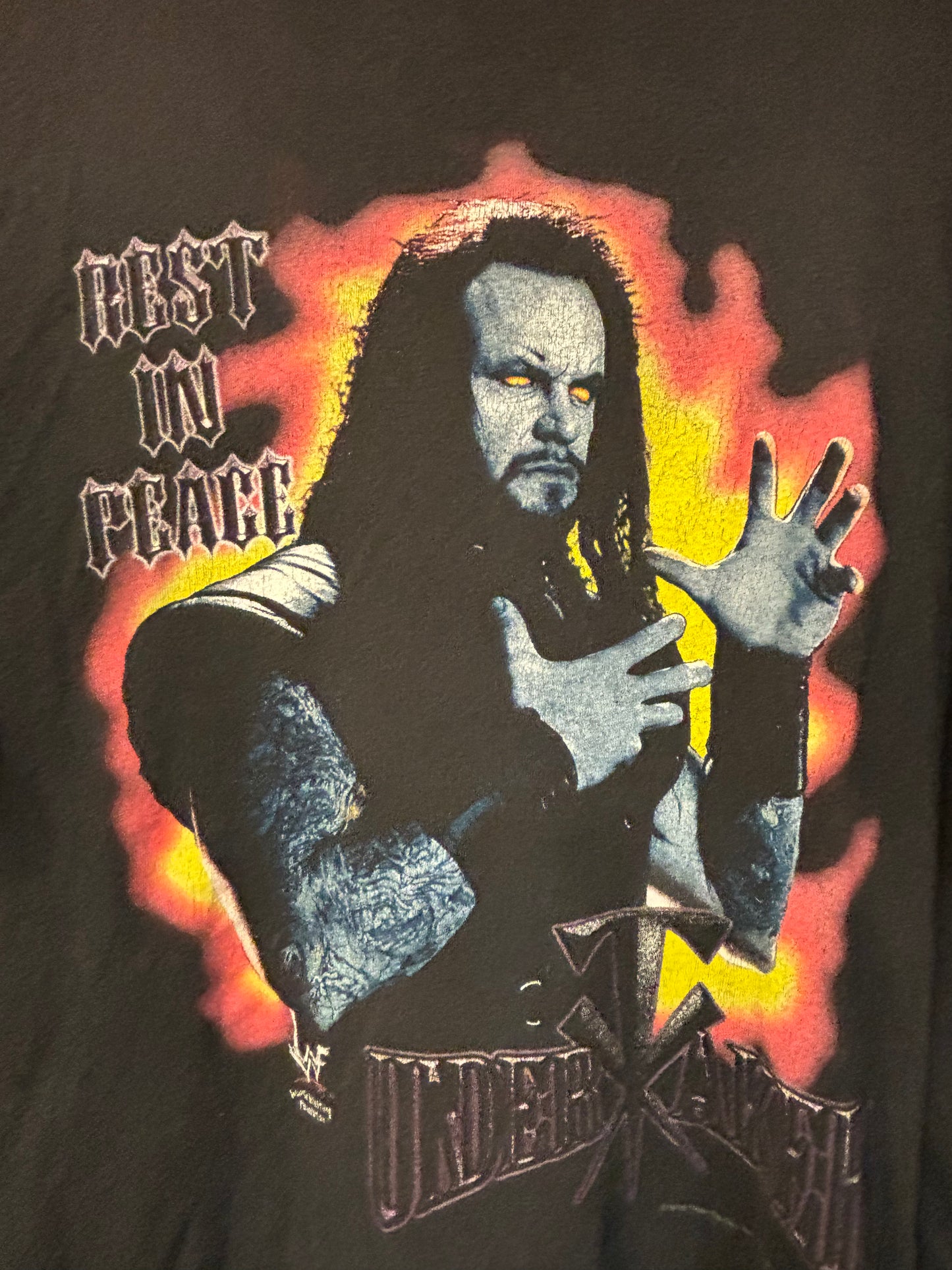 Vintage Undertaker Rest In Peace Large 22.5 By 28 $125