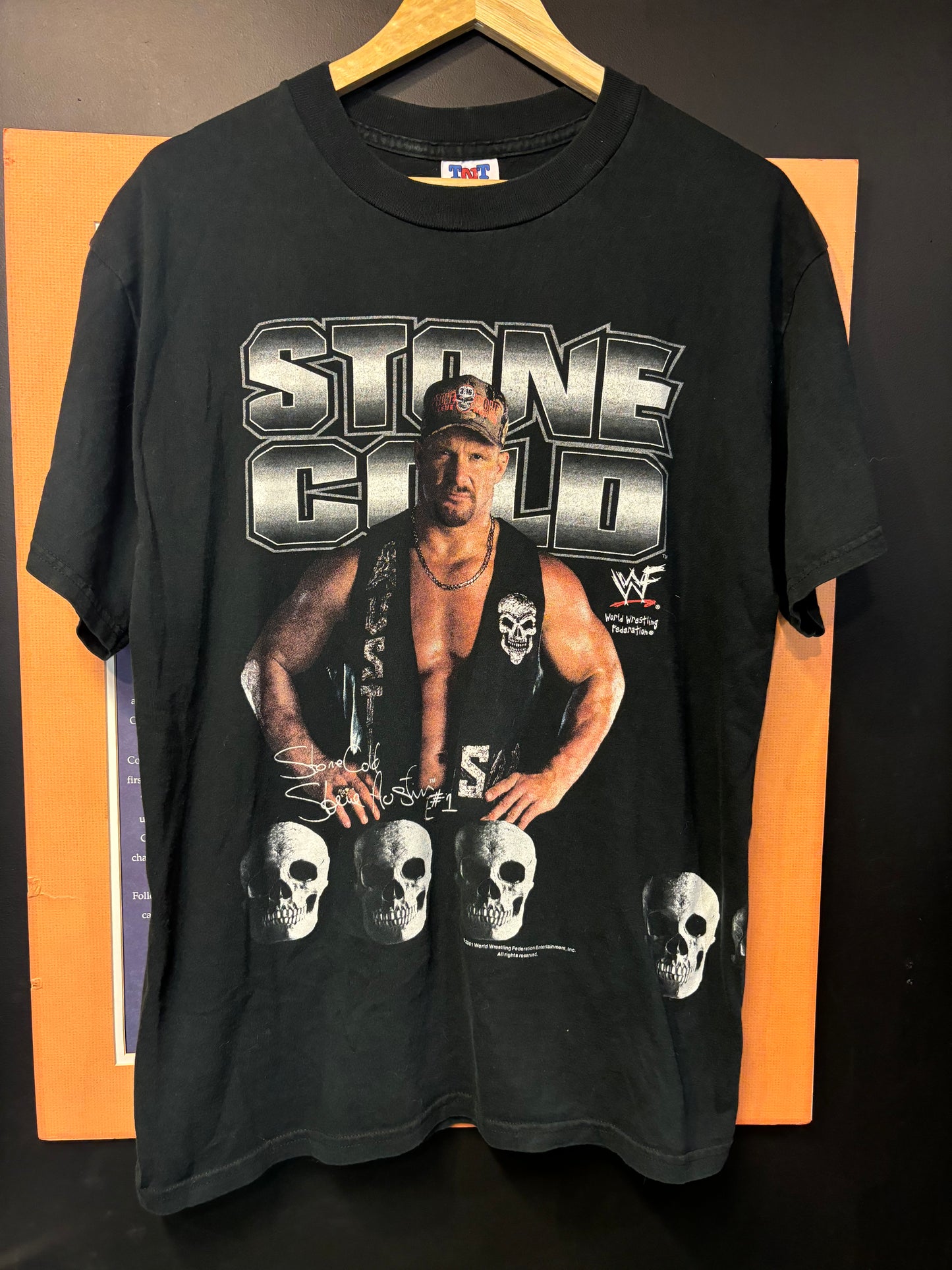 Vintage Stone Cold Skull AOP 2001 Size Large 22 By 29 $170