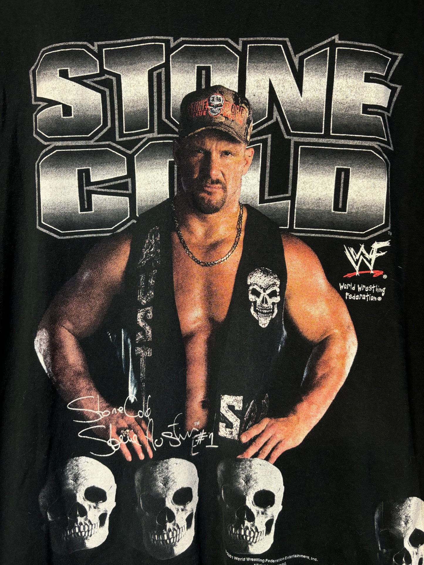 Vintage Stone Cold Skull AOP 2001 Size Large 22 By 29 $170