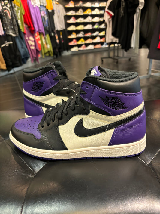 Air Jordan 1 Court Purple Black No Box Size 13 Mens Shoes $300