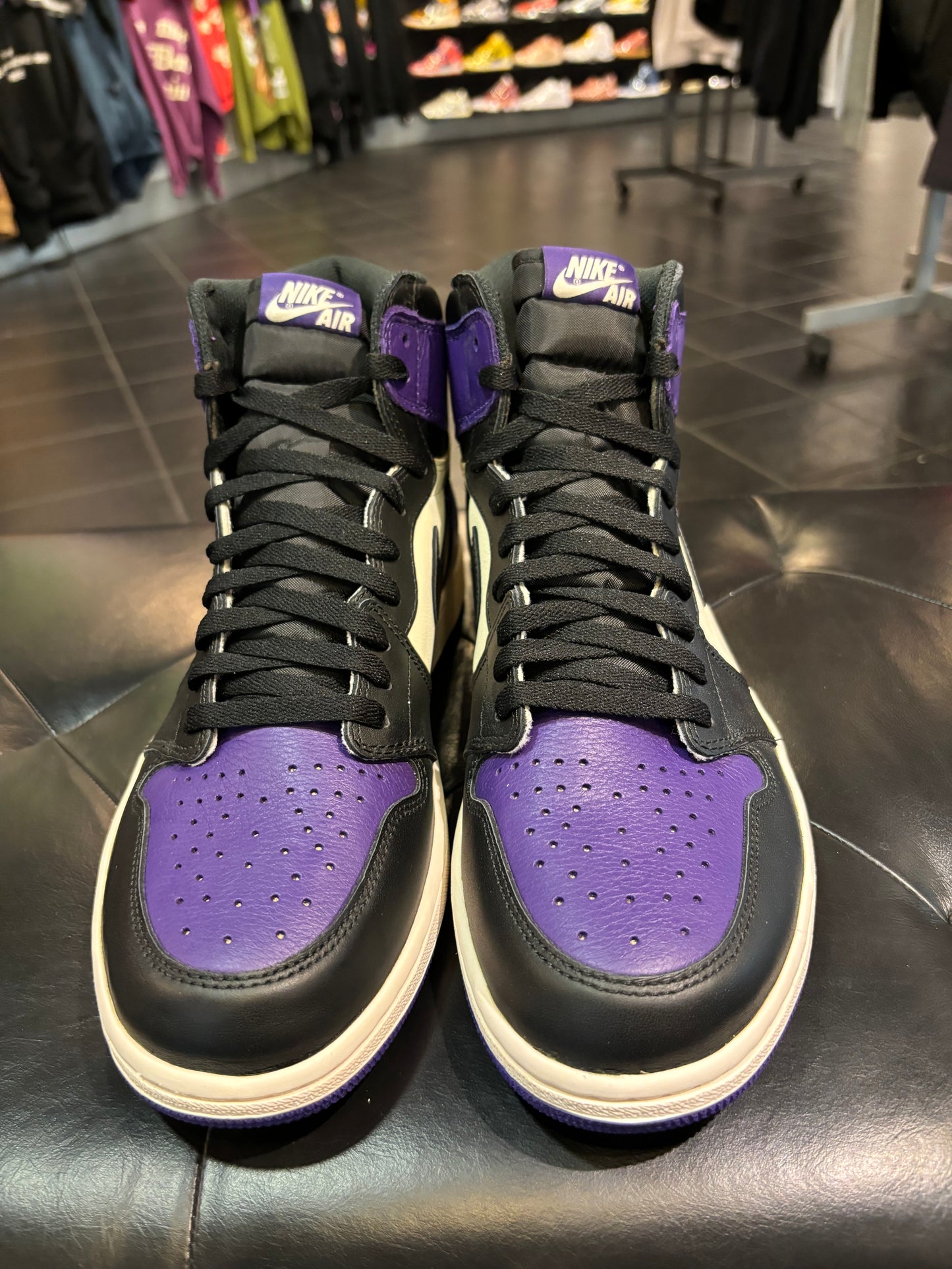 Air Jordan 1 Court Purple Black No Box Size 13 Mens Shoes $300