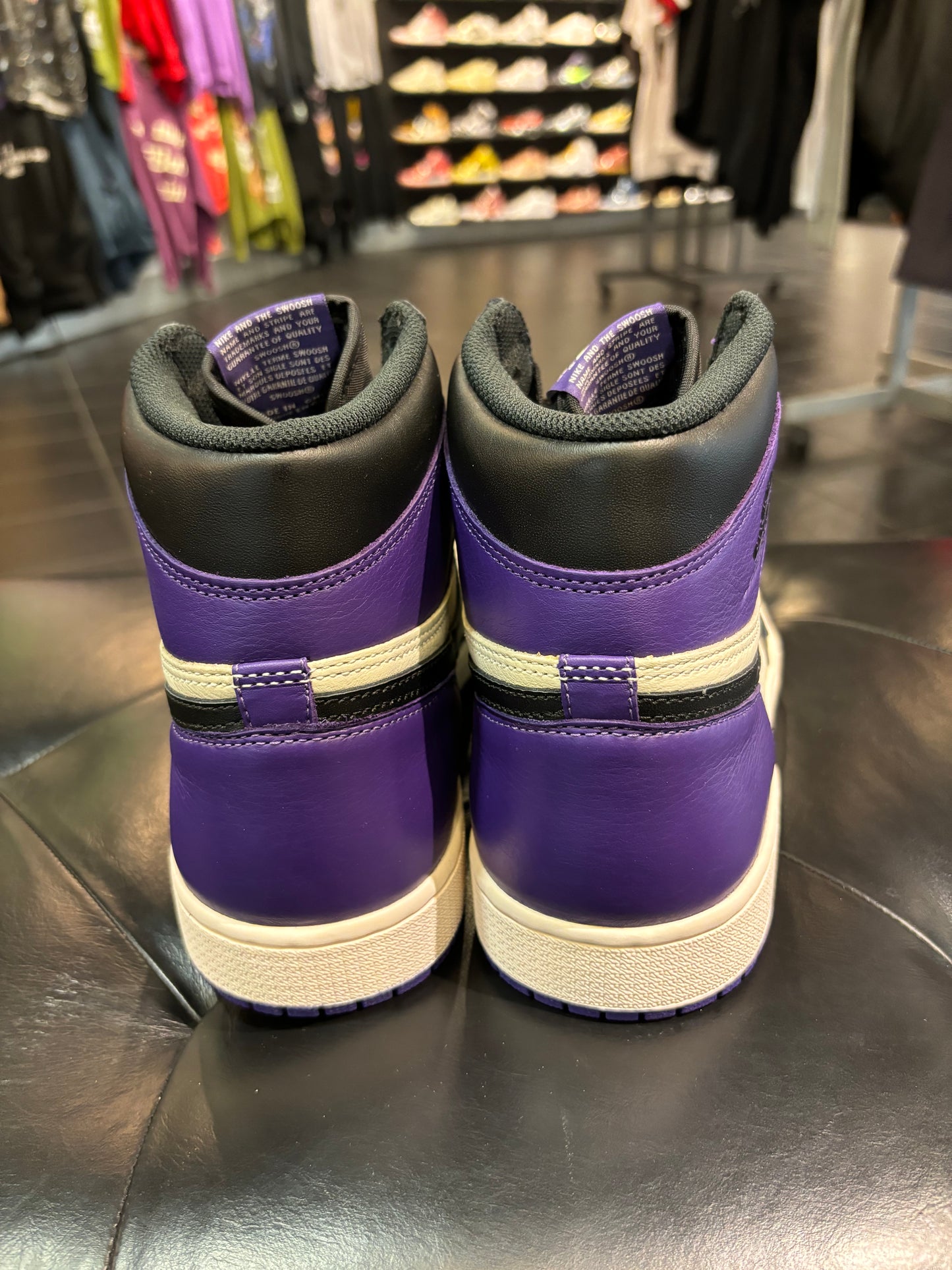 Air Jordan 1 Court Purple Black No Box Size 13 Mens Shoes $300