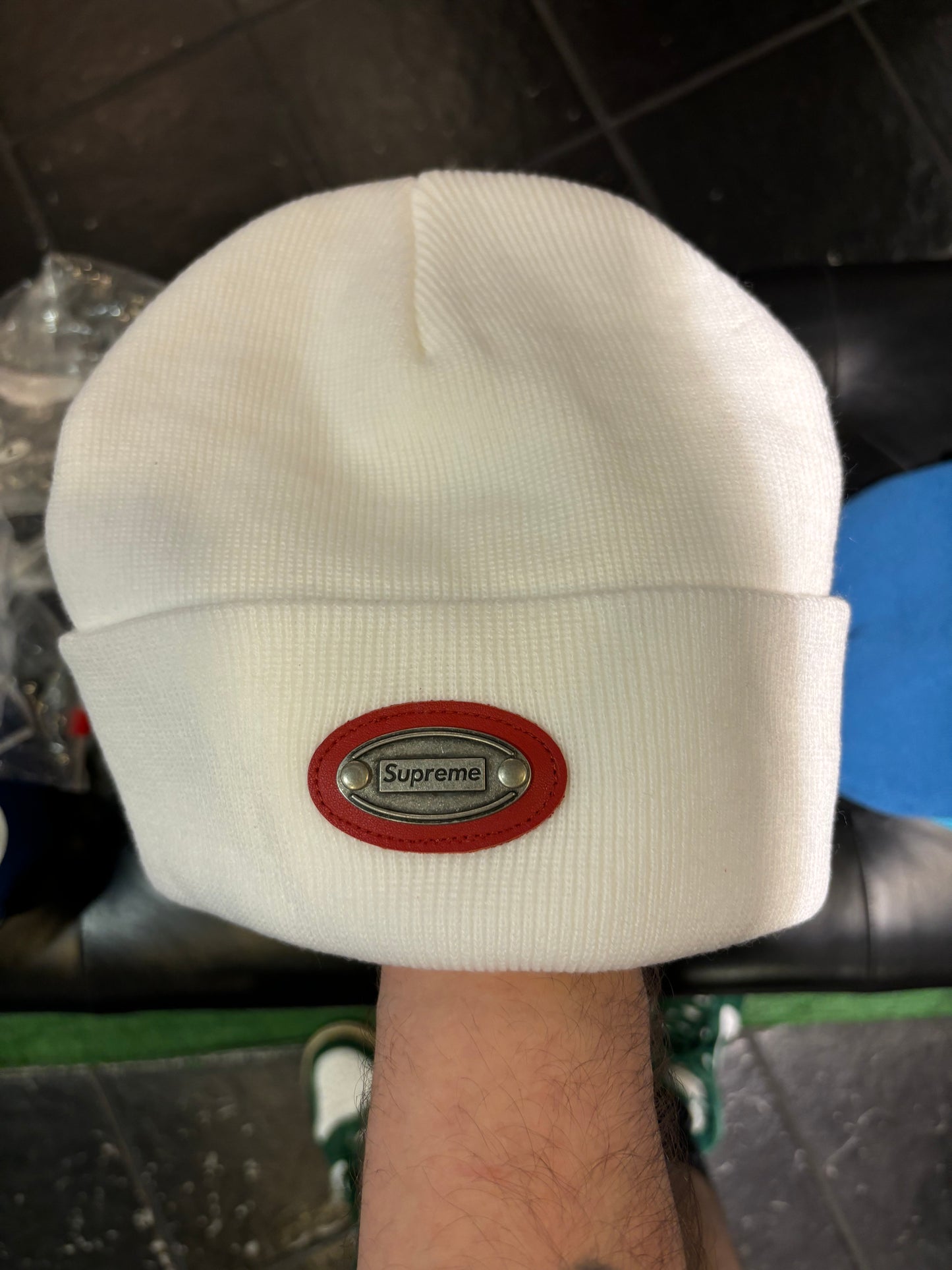 Supreme Beanie White Small Logo $110