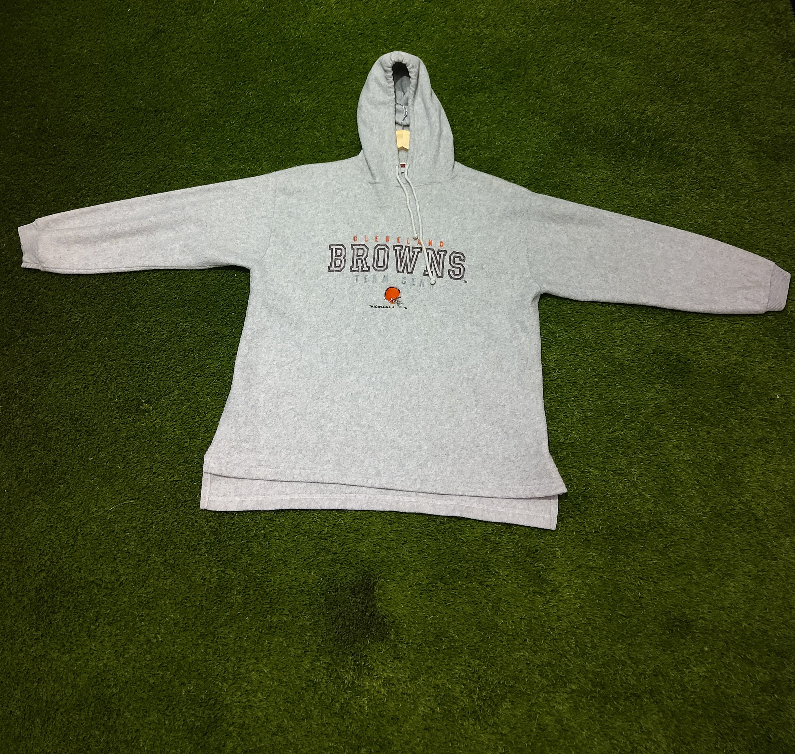 1994 The Edge Cleveland Browns Grey Fleece Hoodie Size M