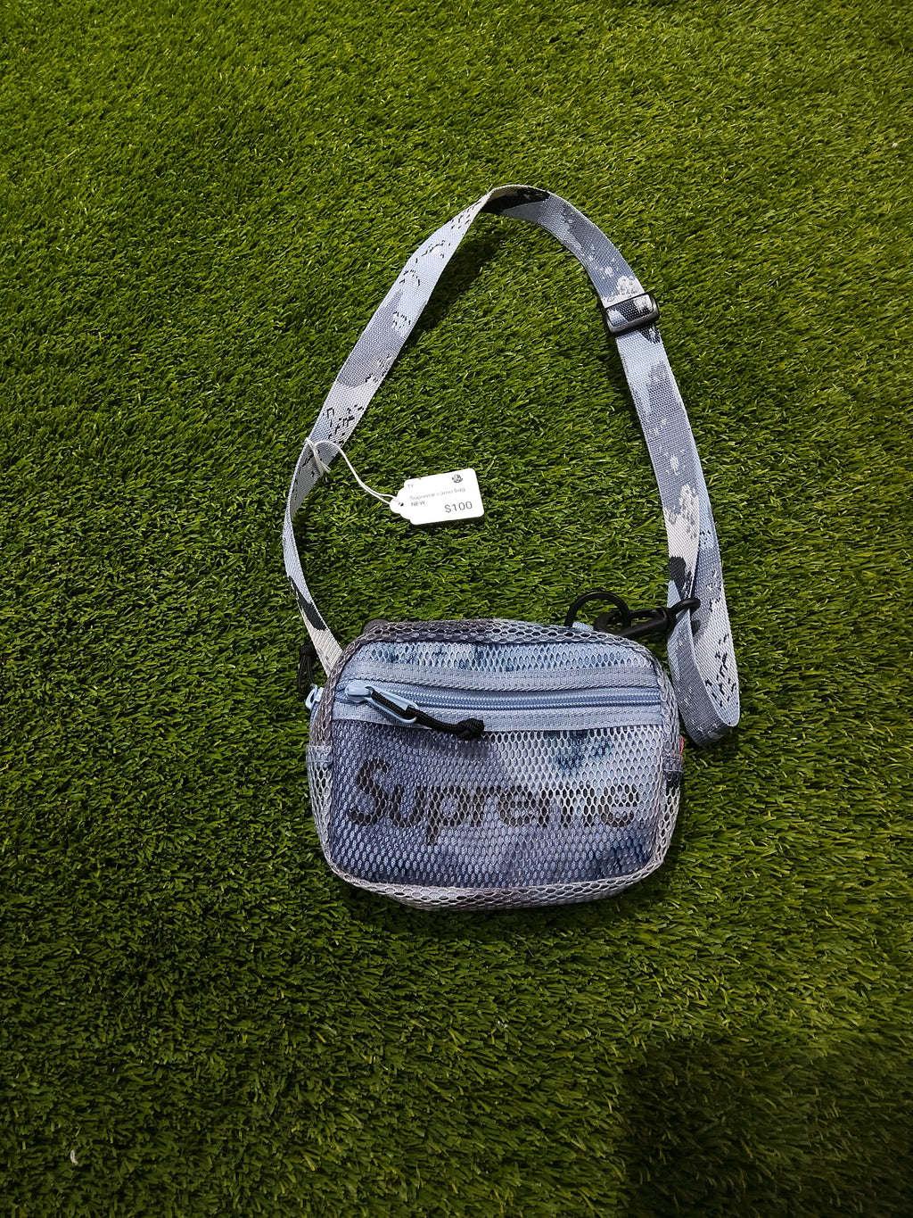 Supreme waist bag blue camo