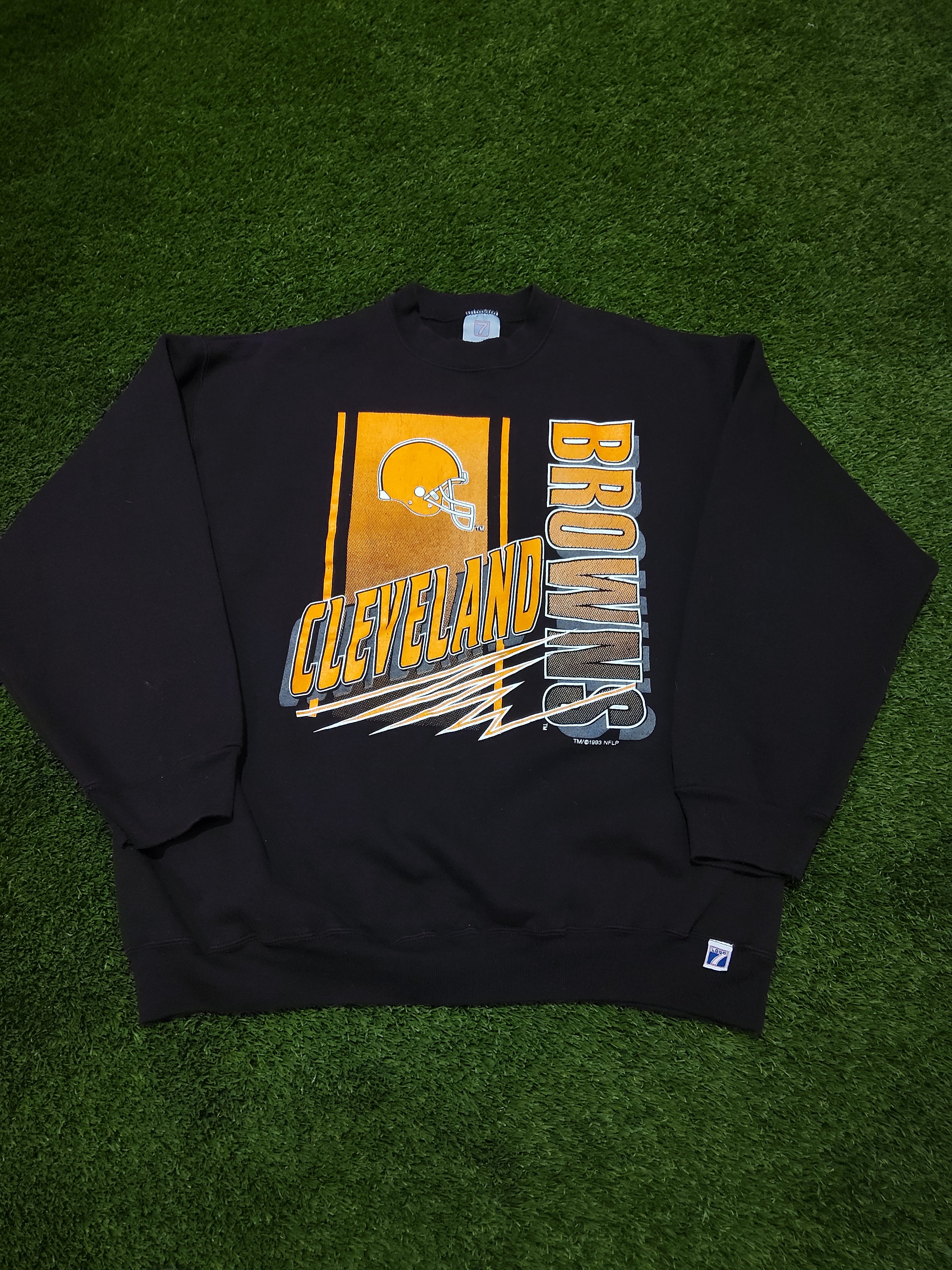 Vintage 1993 Cleveland Browns Logo 7 Crewneck Sweatshirt Size 2XL