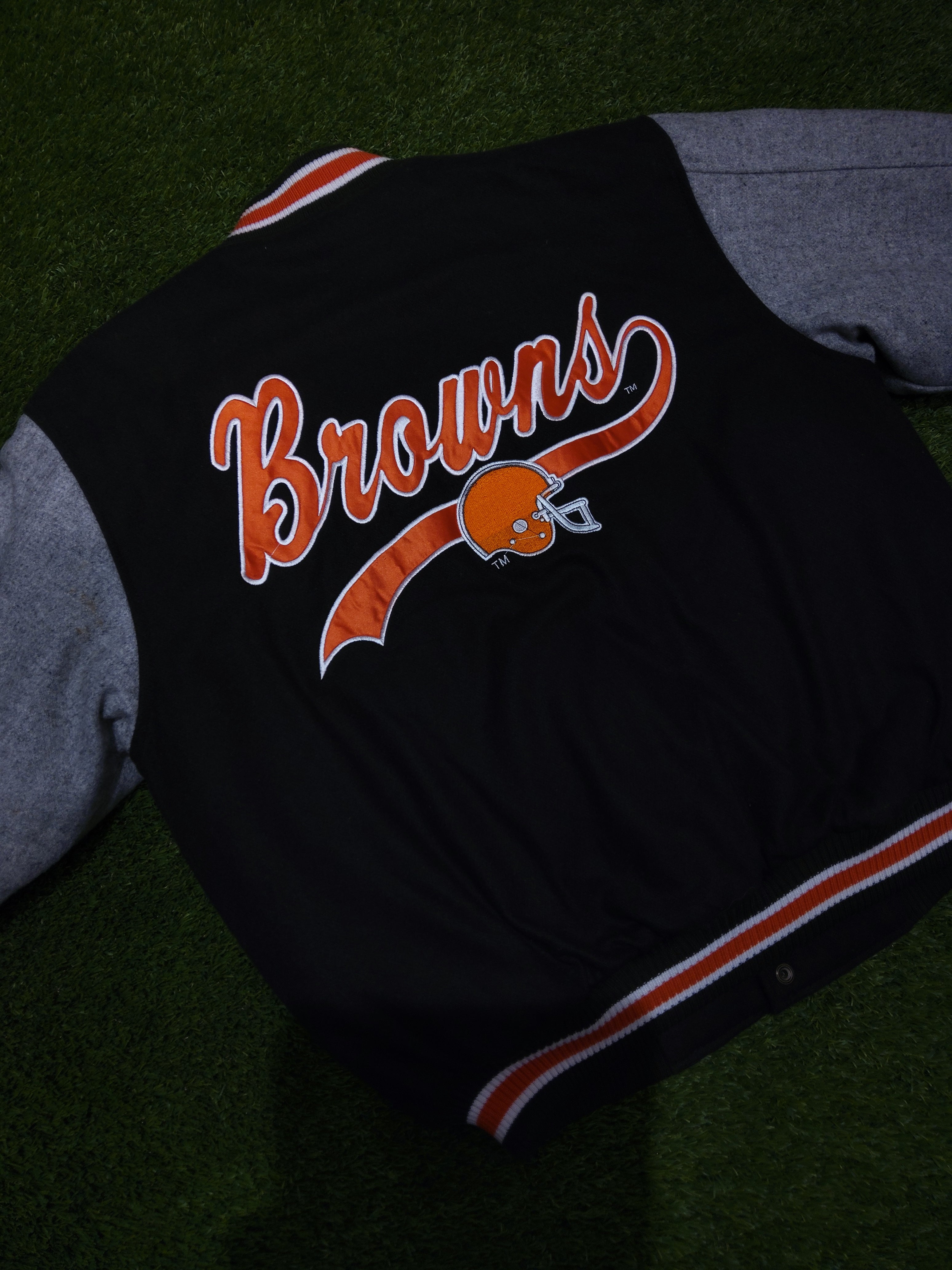 Vintage Logo 7 Cleveland Browns Wool Varsity Coat Size Medium