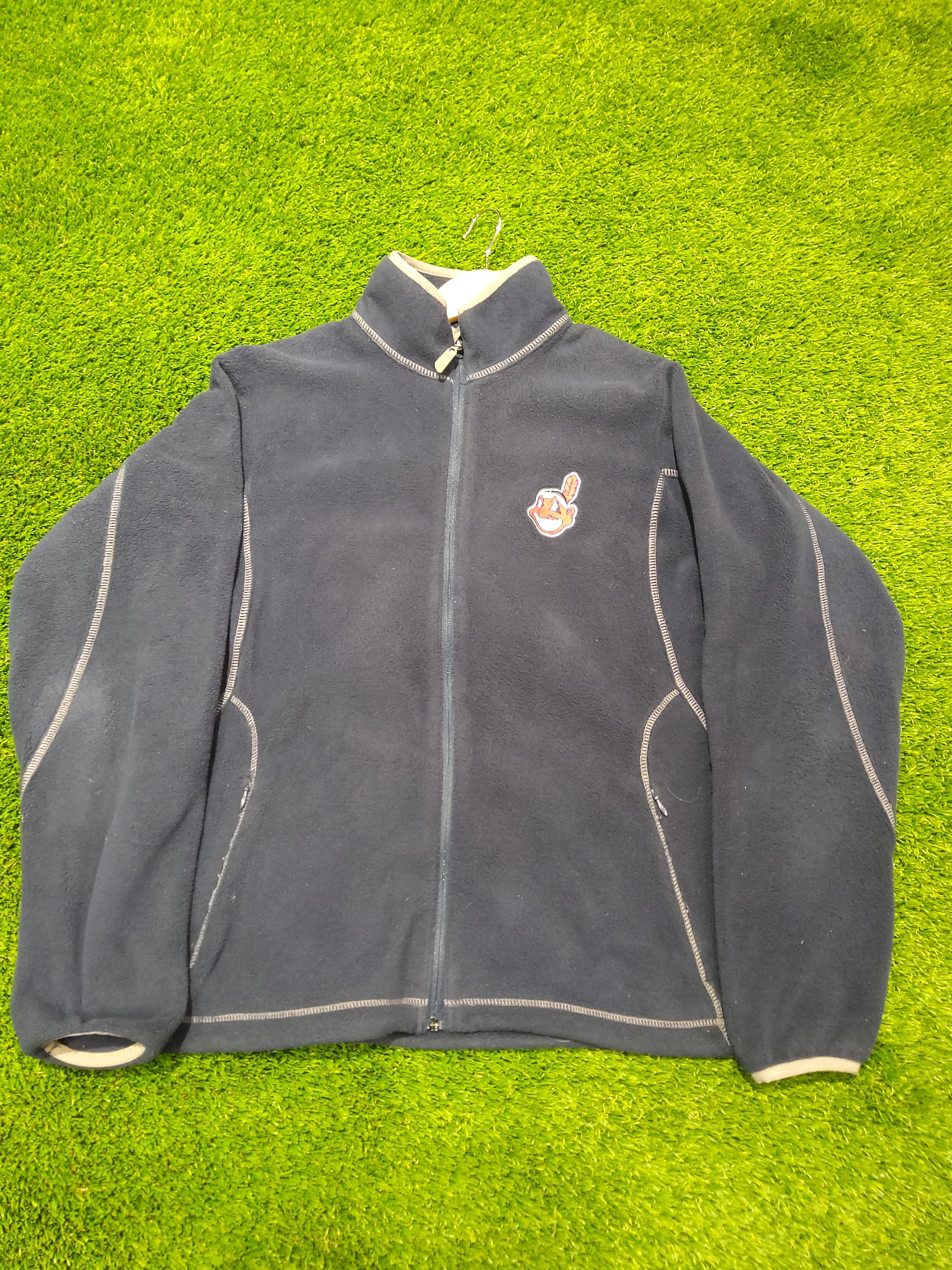 Antigua Cleveland indians Zip-up fleece size large