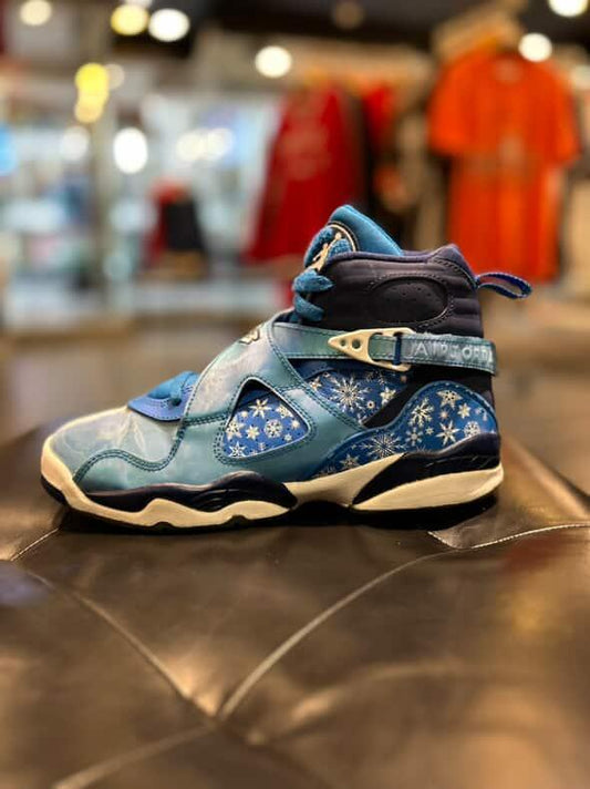 Air Jordan 8 Retro Snowflake size 5.5y gs shoes