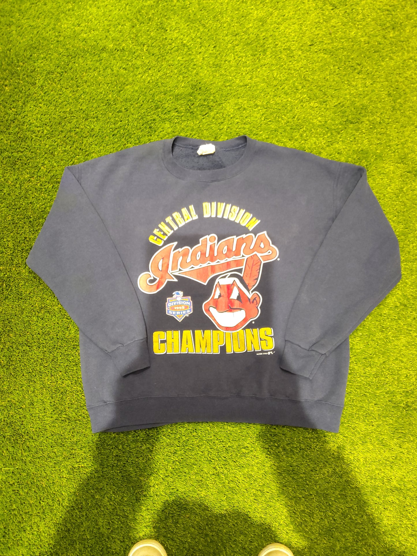 Vintage Cleveland Indians Nutmeg 1995 Division Champs Crewneck Size XL