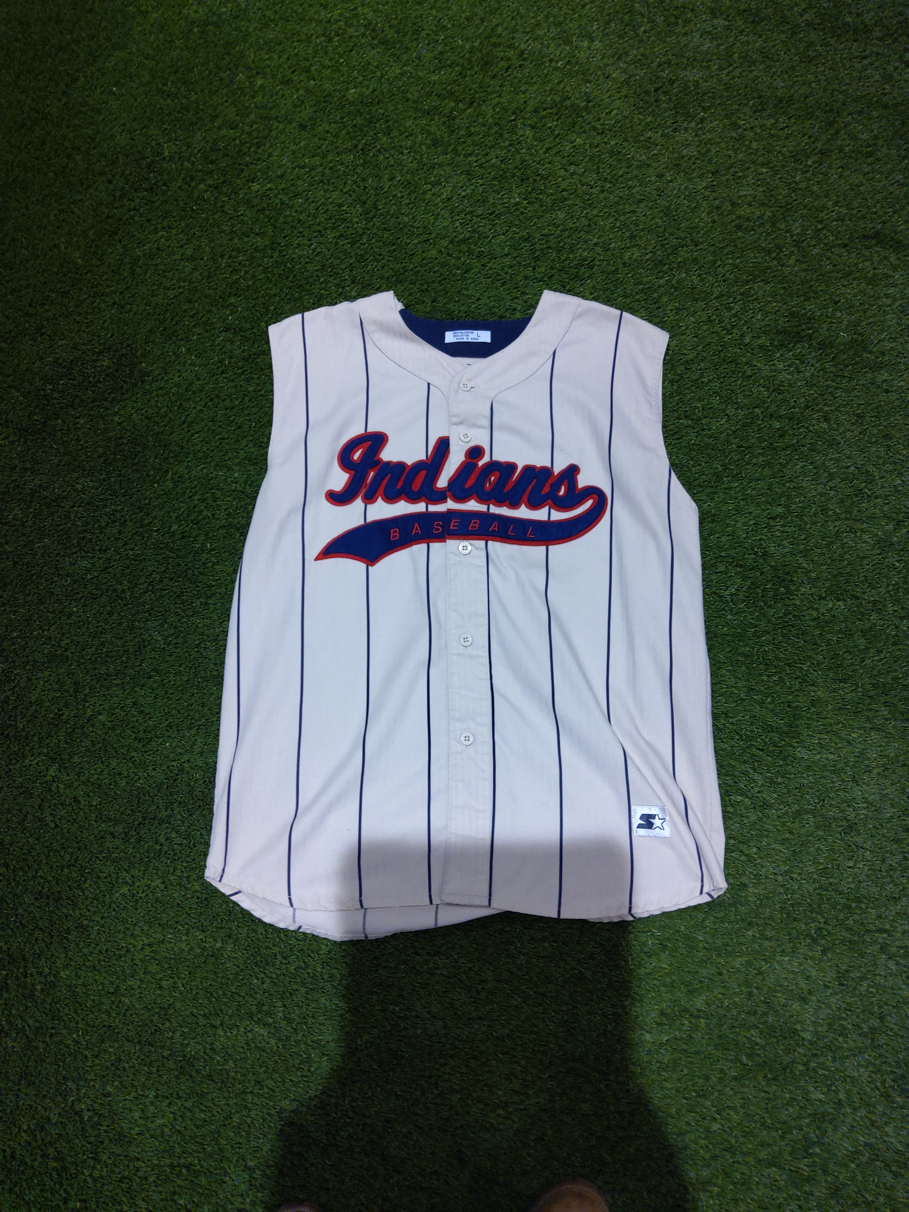 Starter Cleveland Indians Cutt off Jersey Size Large