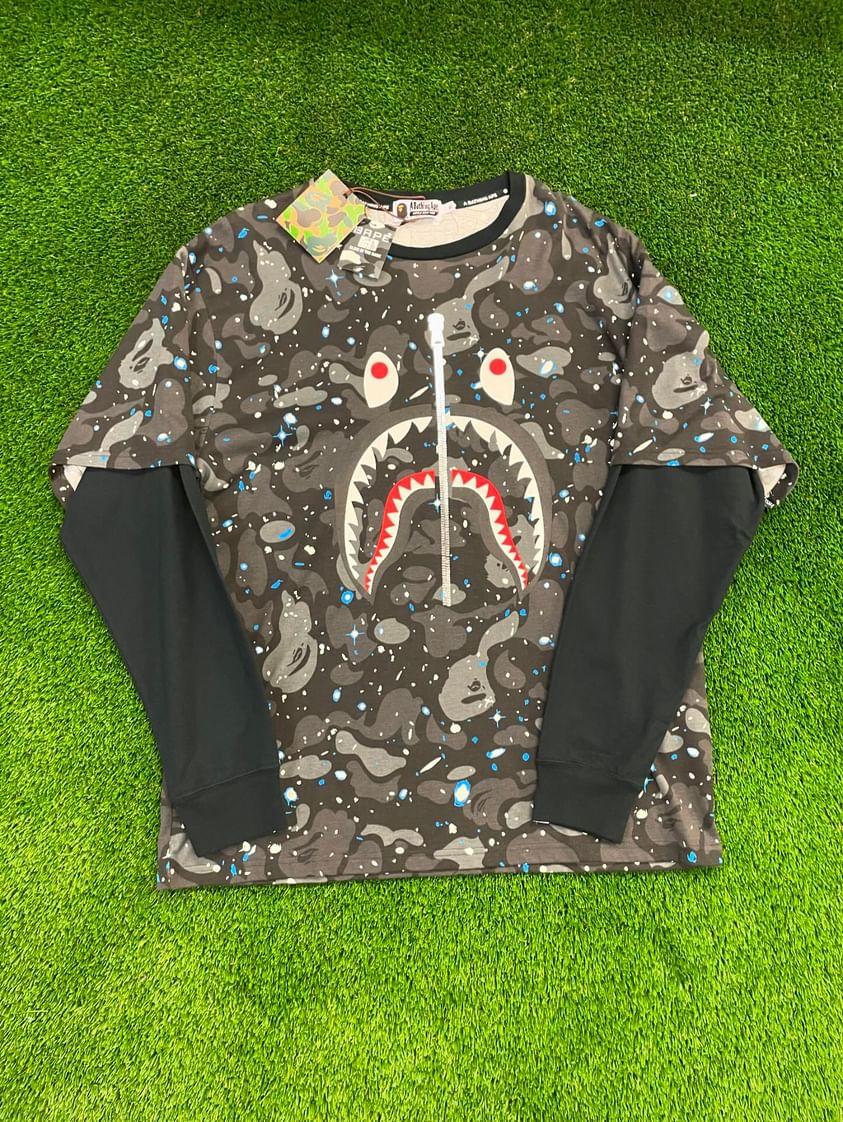 Bape Shark Glow on the Dark Longsleeve Tee Size XL