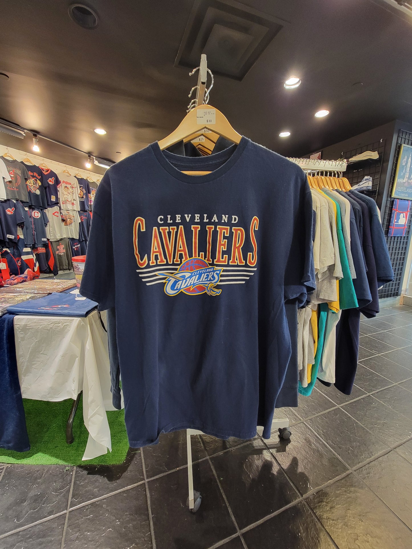 Cavs Navy Logo Tee Size XL